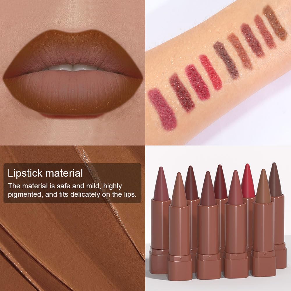 BINGBRUSH 2-in-1 Gradient Lip Liner & Lipstick Combo,Matte Longwear Waterproof Lip Pencil with Cone Tip,Smudge Proof Crayon for Flawless Ombre Beauty and Personal Care BINGBRUSH