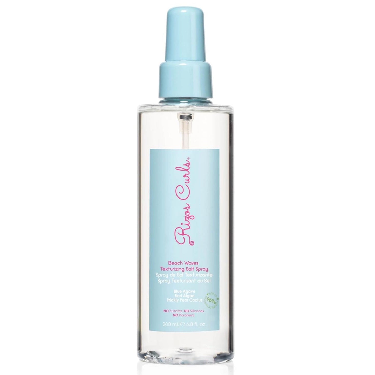 Rizos Curls Beach Waves Texturizing Salt Spray, Enhance Texture & Volume, Nourish and Enhance Definition with Blue Agave Extract, Red Algae & Prickly