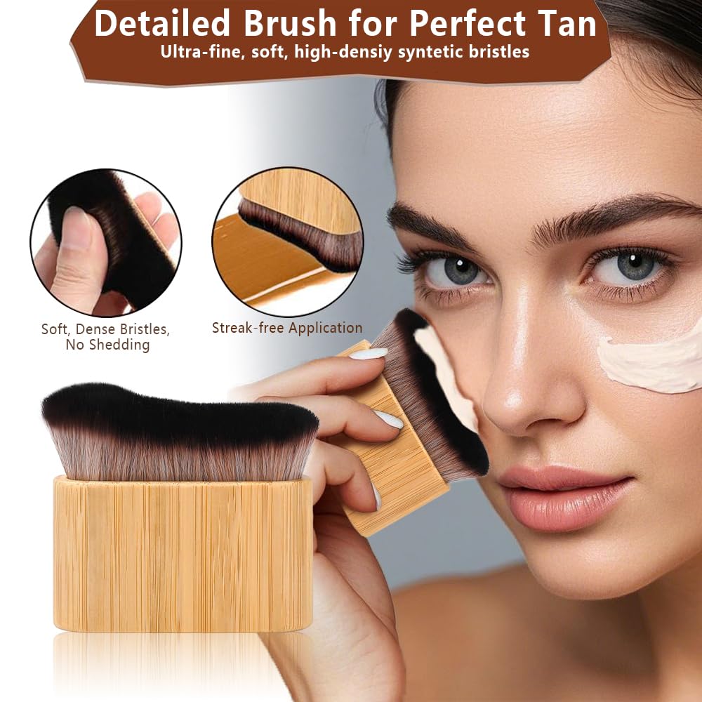 4 in 1 Luxury Velvet Tanning Mitt Self Tanning Mitt Applicator Self Tanner Brush Self Tanner Back Applicator Self Tanner Mitt Tanning Brush Tanning Beauty and Personal Care ANSPHIE