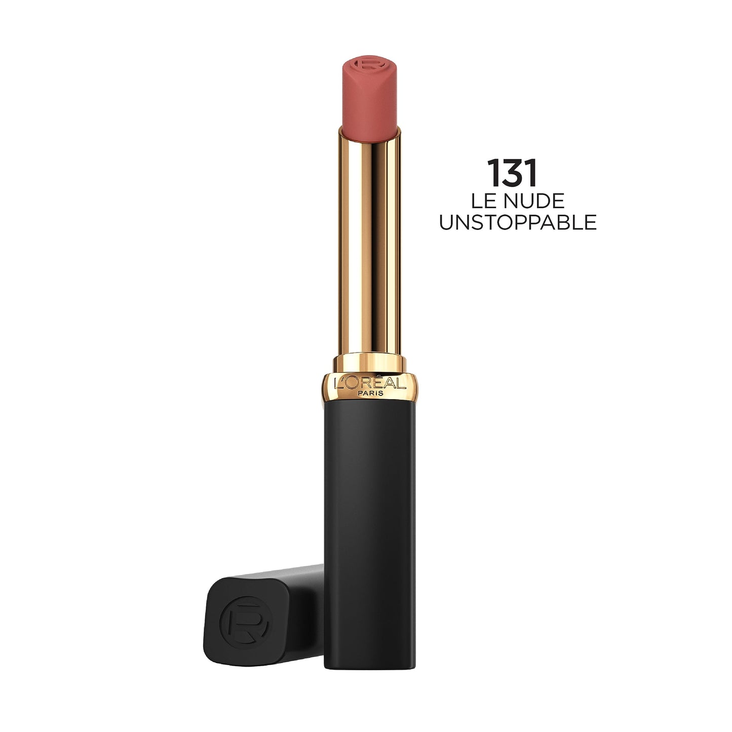 L'Oreal Paris Colour Riche Intense Volume Matte Lipstick, Lip Makeup Infused with Hyaluronic Acid for up to 16HR Wear, Le Nude Unstoppable, 0.06 Oz