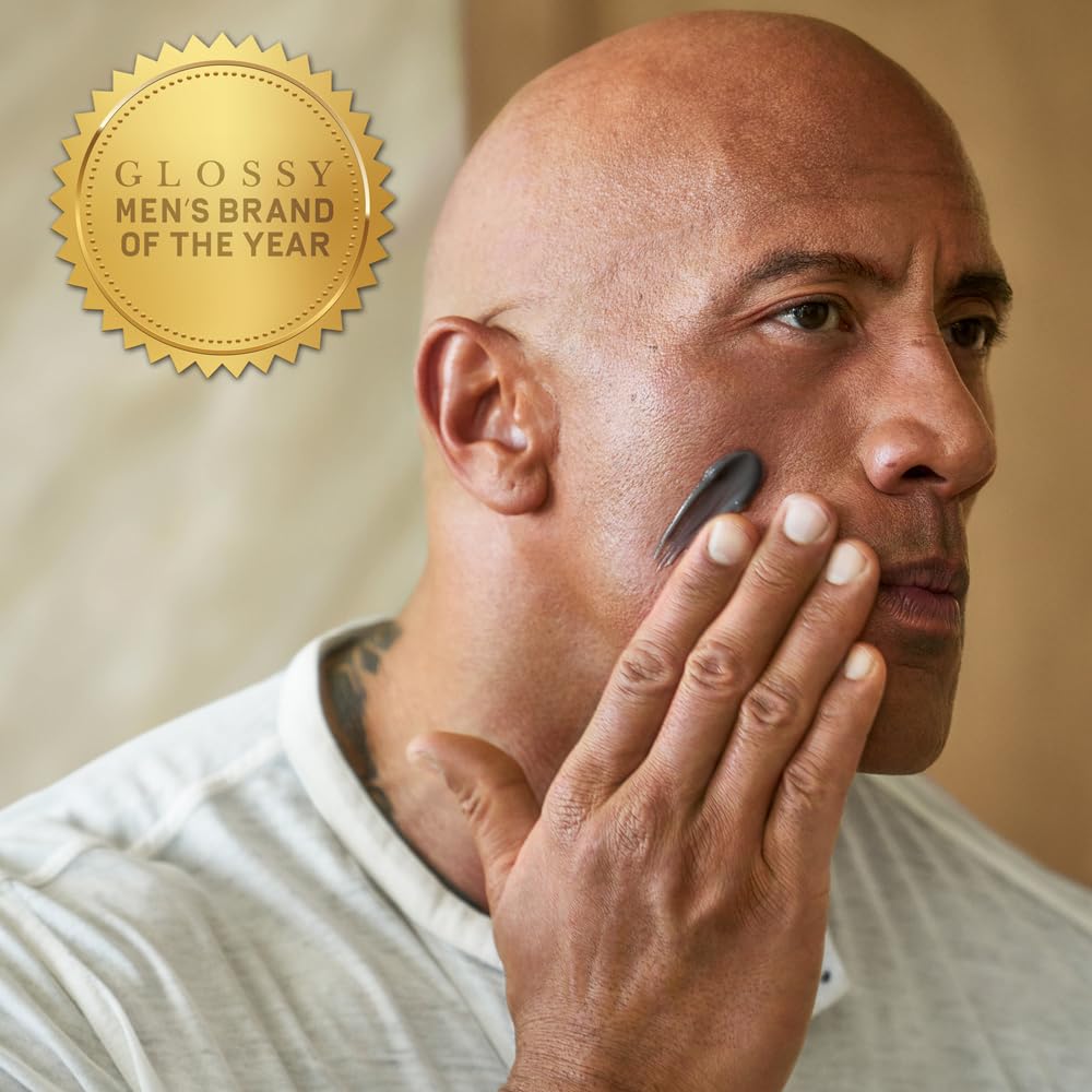 PAPATUI by Dwayne Johnson Men's Face Exfoliating Scrub, Unscented Facial Cleanser, Smooths Skin Texture, Fine Lines & Wrinkles, with Peptides