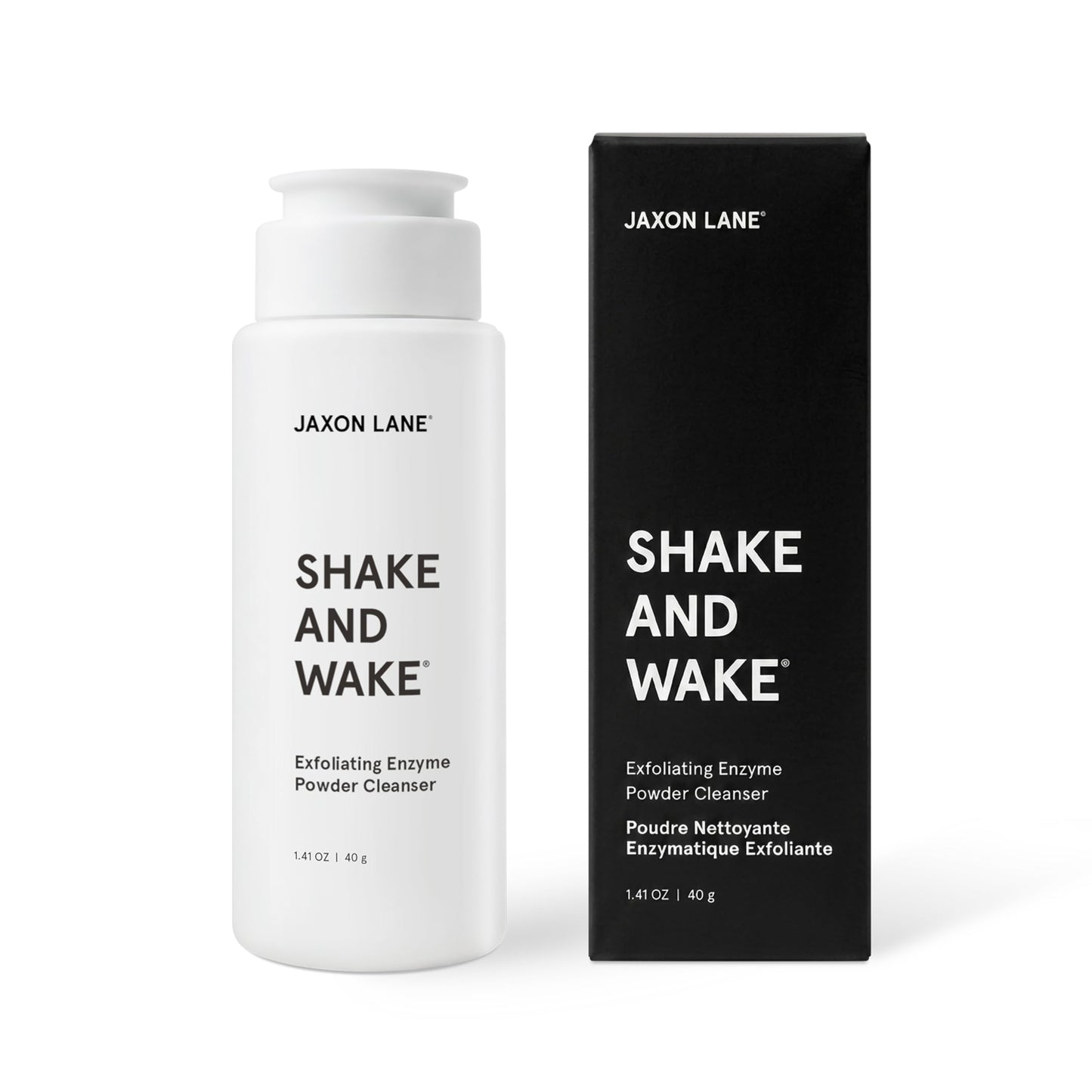 JAXON LANE Shake and Wake Korean Enzyme Powder Face Wash - Water Activated Exfoliating Cleanser with Pineapple Papaya Enzymes, Vitamin C E AHA, Powder