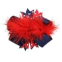 juDanzy Large Red White and Blue Patriotic Hair Bow Clip for Girls