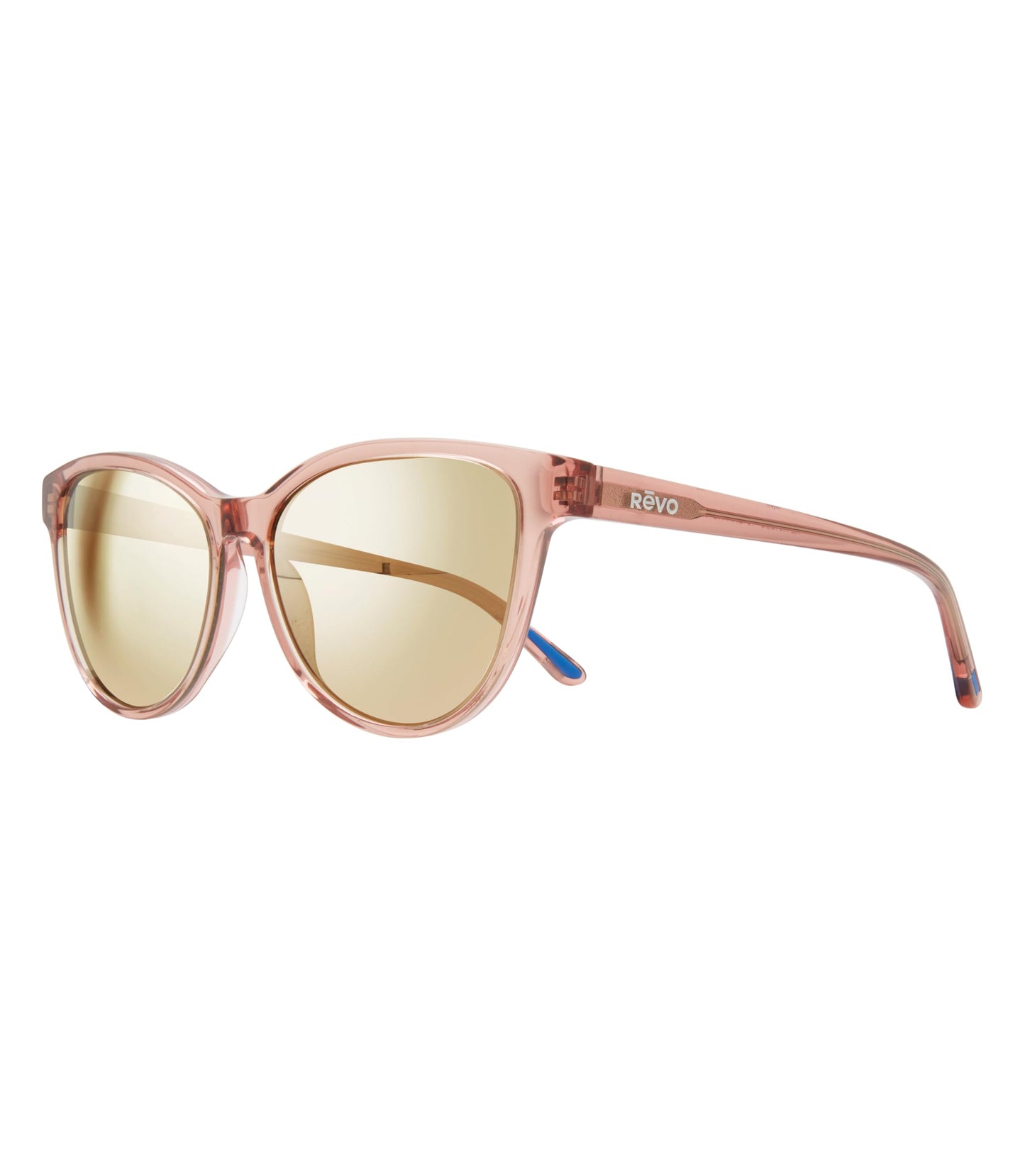 Revo Sunglasses Daphne: Women's Polarized Lens with Eco-Friendly Cat Eye Frame, Crystal Mauve Frame with Champagne Lens