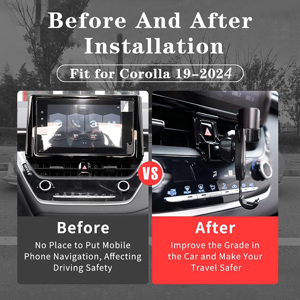 Behave Car Phone Holder,Fit for Toyota Corolla 2020 2021 2022 2023 2024,360 Degree Rotation Adjustable for Air Vent Car Phone Mount Compatible…