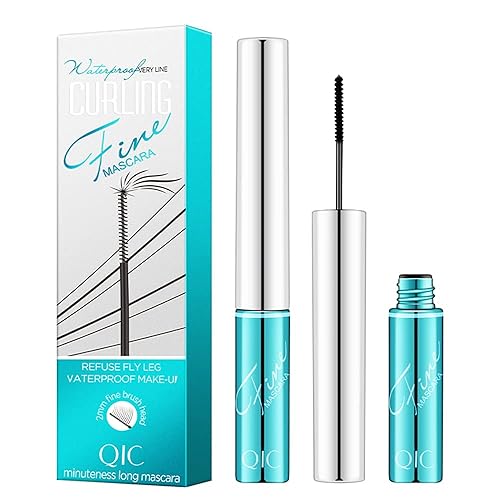 Waterproof Mascara for Fine Short Eyelash, Washable Voluminous Eyelash Mascara Intense Lengthening Mascara for Women, Black (0.1 fl. Oz)
