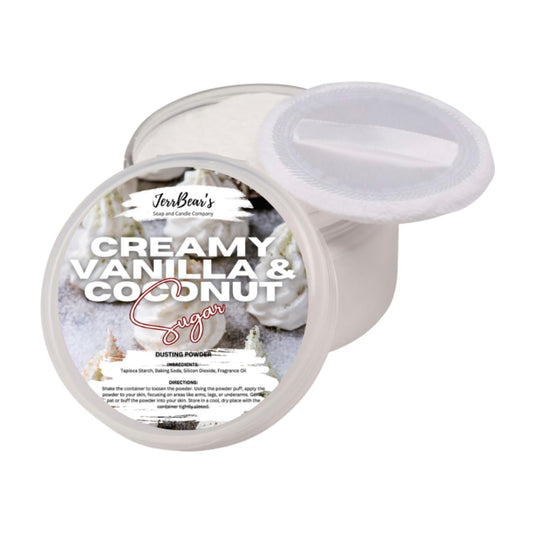 JerrBear’s Creamy Vanilla & Coconut Sugar Dusting Powder, Talc Free Body Formula for Women, Gentle Powder for Daily Freshness, (4oz Jar) Beauty & Personal Care JerrBear’s