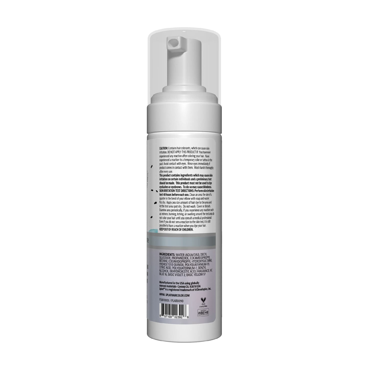 Splat Brilliant Toning Foam, Platinum Blonde, 5 oz., Hair Toner Lasts Up to 10 Washes, Weightless Conditioning Foam Increases Vibrancy and Shine