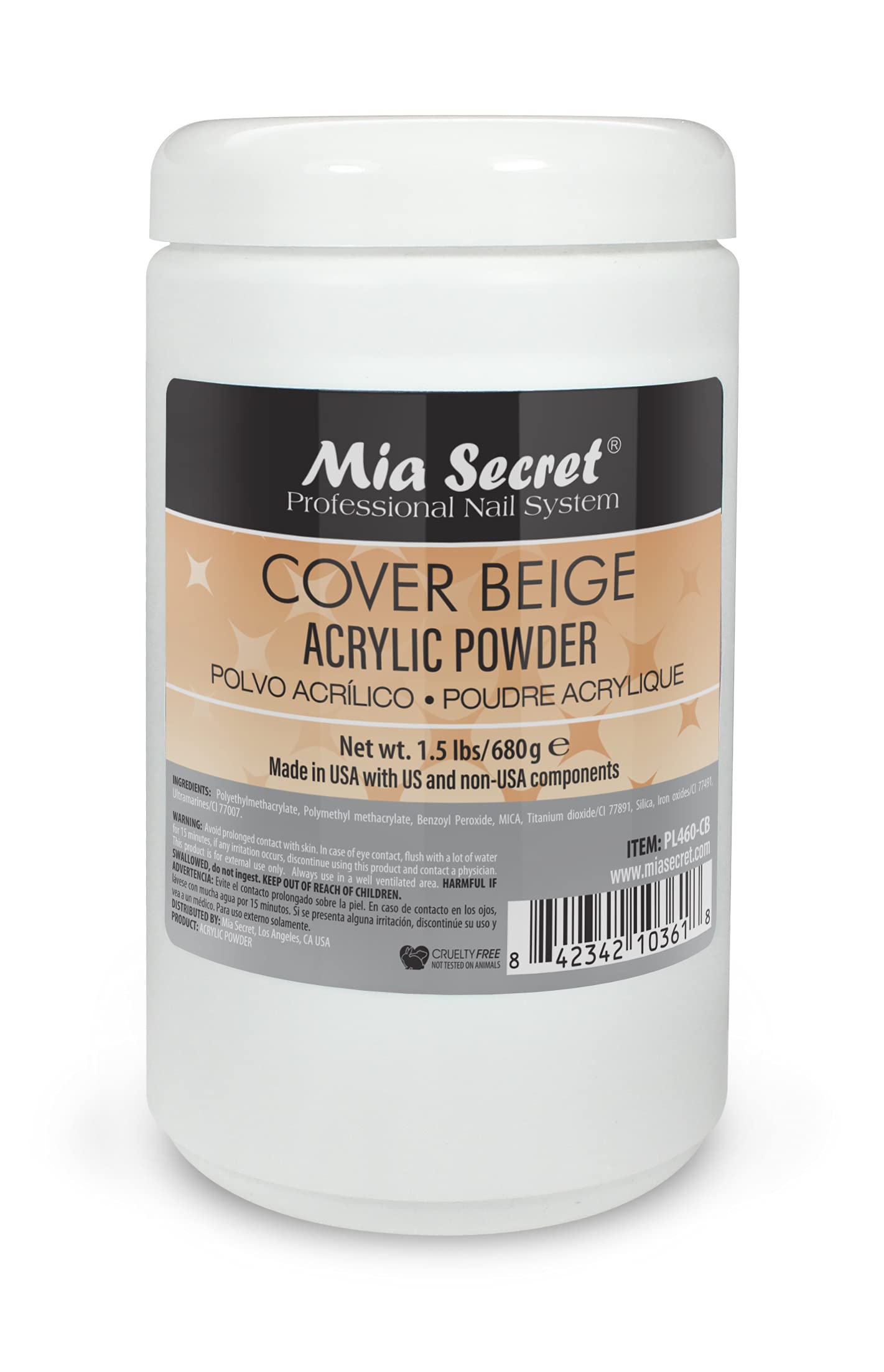 Mia Secret Cover Beige Acrylic Powder - 1.5 lbs Beauty & Personal Care Mia Secret
