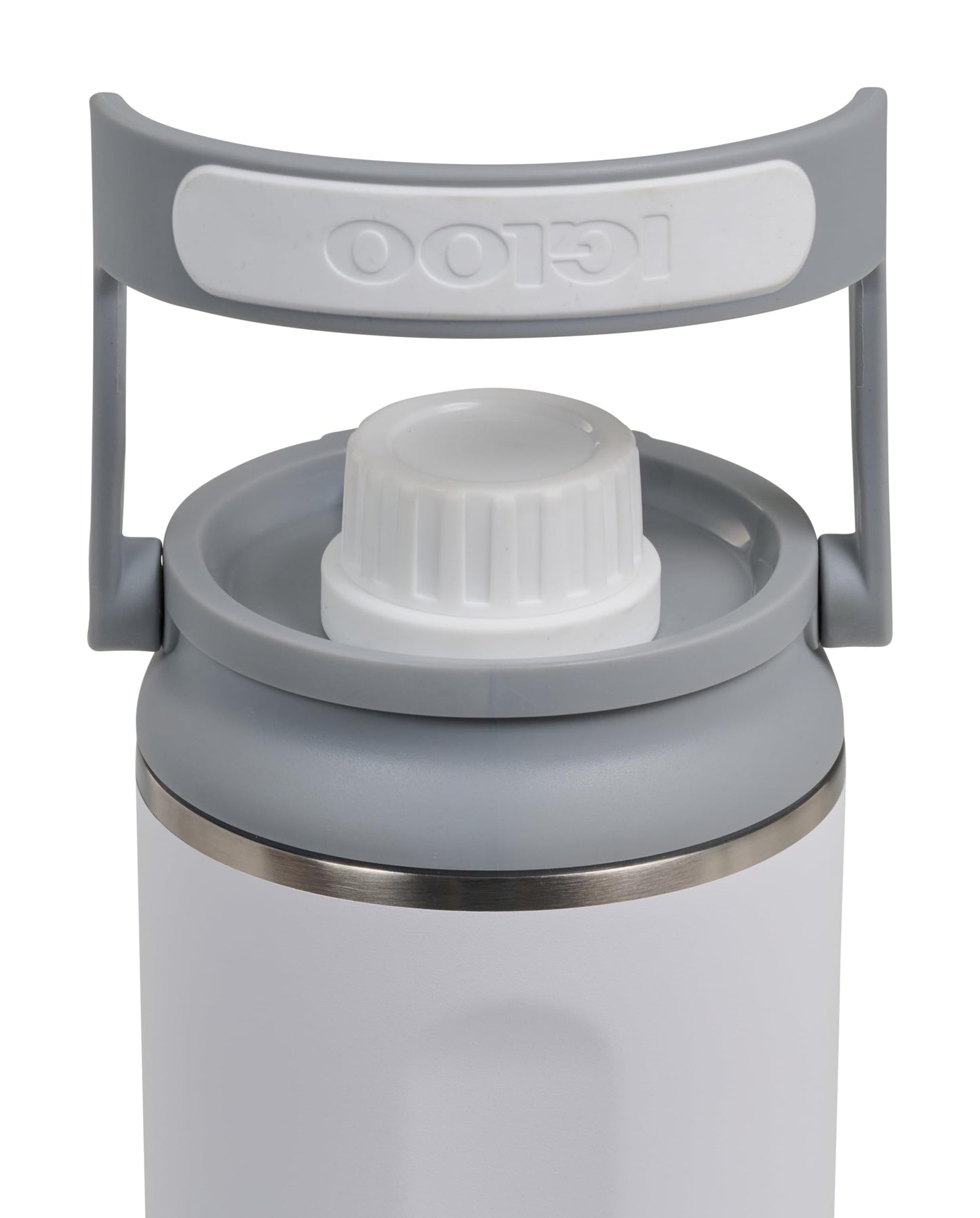 IGLOO Chug 36 Insulated Water Bottle, Stainless Steel Bottle, White, 1 Litre, Keeps Cold for up to 48 Hours