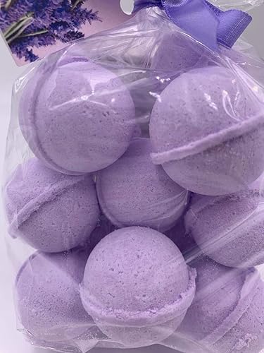 SpaPure TASSIE LAVENDER Bath Bombs - 14 Bath Fizzies made with Shea, Mango and Cocoa Butter, Ultra Moisturizing (12 Oz) Great for Dry Skin, All Skin…
