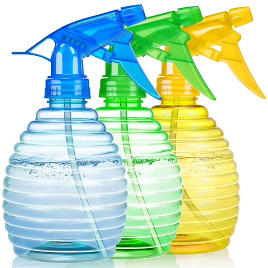 Spray Bottles - 3 Pack, 16 oz - Mist/Stream, Bright Colors, Sturdy, Leak Proof, BPA Free, For Cleaning, Plants, Pet, Vinegar, BBQ, Hair, Cooking Beauty and Personal Care FANSTINOW Default Title