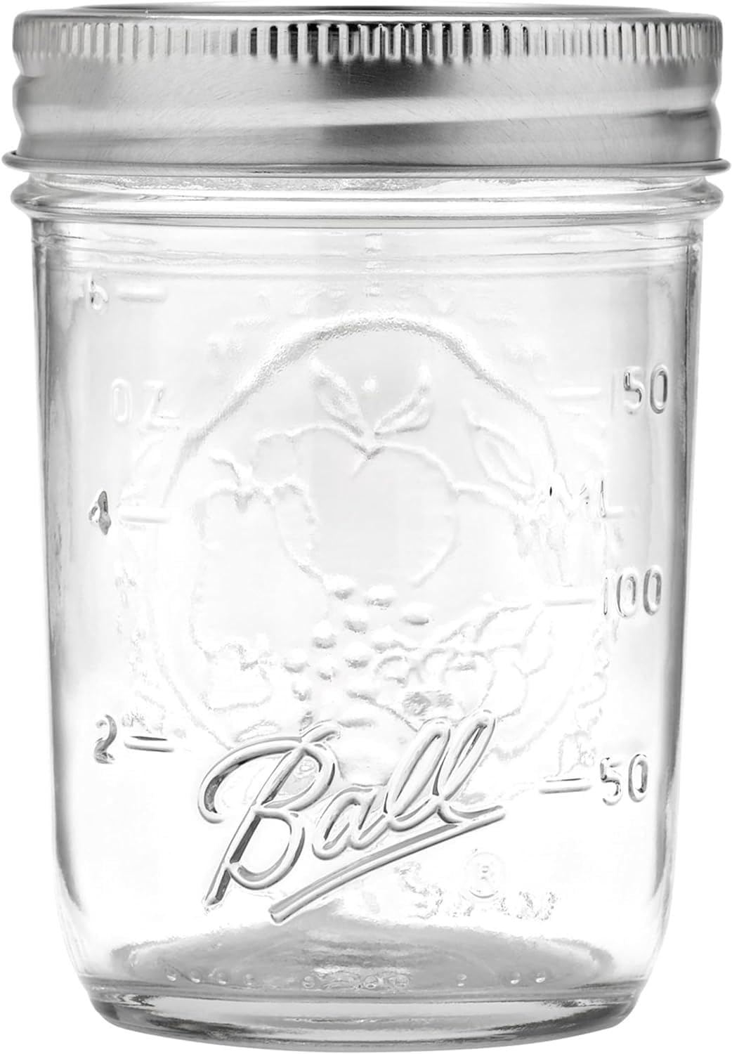 Ball Regular Mouth Mason Jars 8 oz. (12 Pack) - Half Pint Size Jars with Airtight Lids and Bands for Canning, Fermenting, Pickling, Meal Prep or DIY…