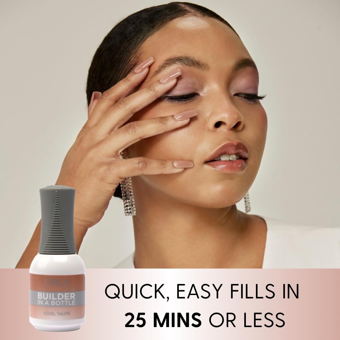 Orly GELFX Builder in a Bottle Colors | Self leveling all-in-one formula for nail extensions (Cool Taupe 0.6 oz) Beauty & Personal Care Orly
