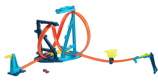 Hot Wheels Toy Car Track Set, Infinity Loop Kit Playset with 1:64 Scale Car, 2 Ways to Play, Stunt & Jumps