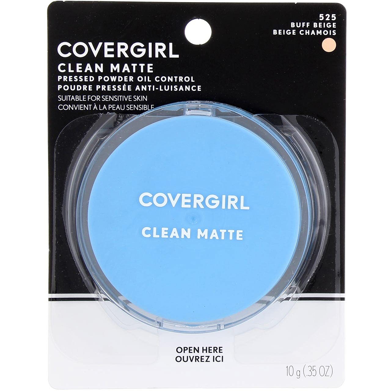 CoverGirl Clean Oil Control Pressed Powder, Buff Beige (525)