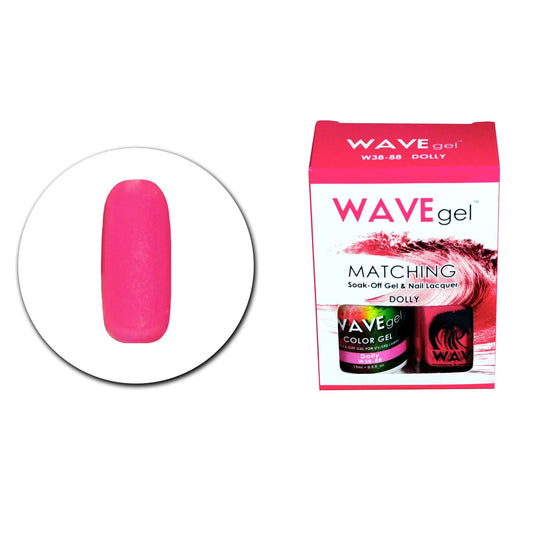 WAVEGEL Soak-0ff Gel & Nail Lacquer Matching Duo Set - Dolly - W3888-3888 I 0.5 Oz Beauty & Personal Care WAVE gel
