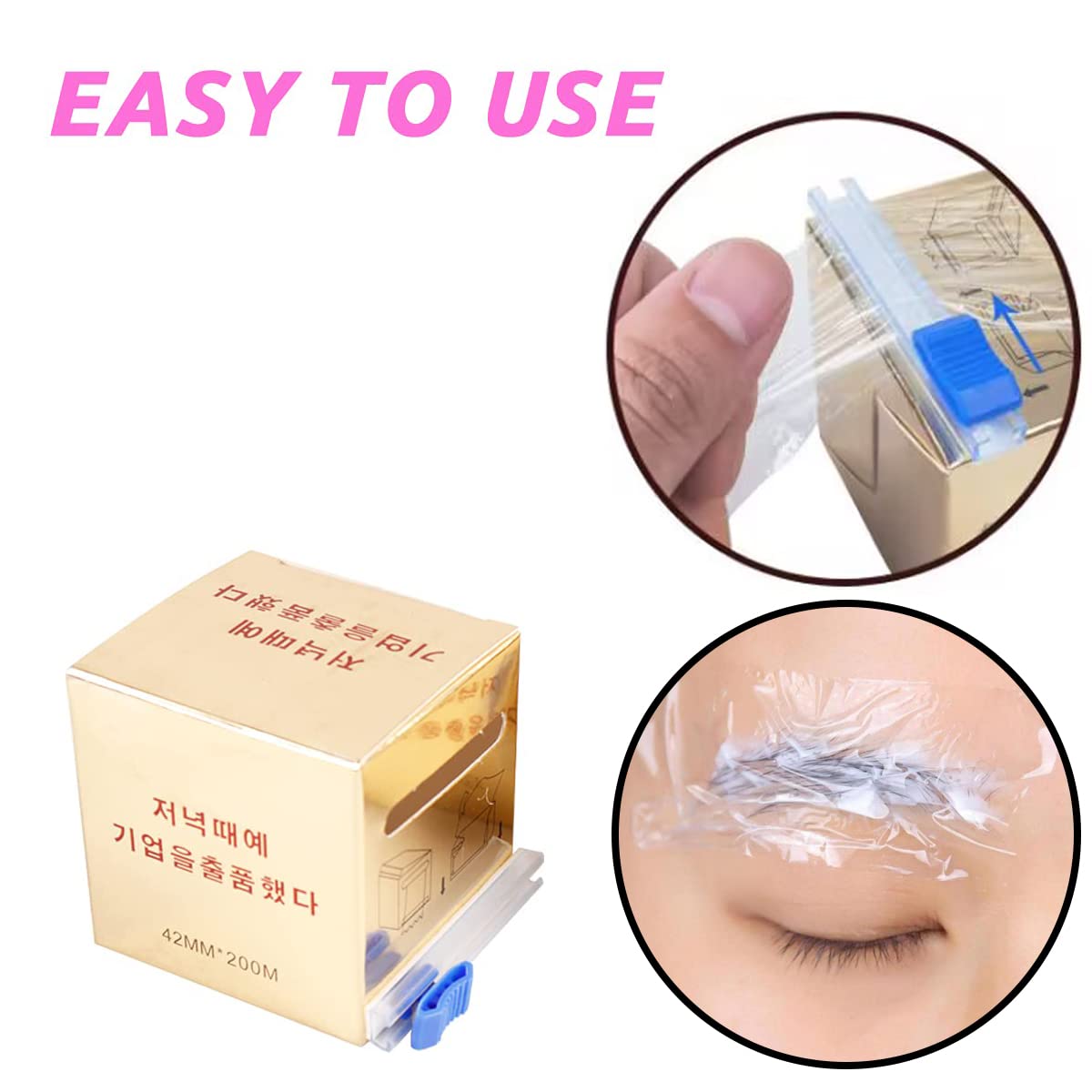 AIYUENCICI Disposable Eyebrow Tattoo Plastic Wrap Preservative Film with Microblading Kit for Lip Blush, Eyebrow Lamination Lash Lift Permanent Make
