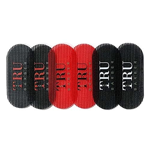 TRU BARBER HAIR GRIPPERS ® 3 COLORS BUNDLE PACK 6 PCS for Men and Women - Salon and Barber, Hair Clips for Styling, Hair holder Grips