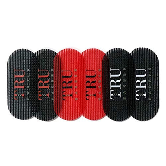 TRU BARBER HAIR GRIPPERS ® 3 COLORS BUNDLE PACK 6 PCS for Men and Women - Salon and Barber, Hair Clips for Styling, Hair holder Grips