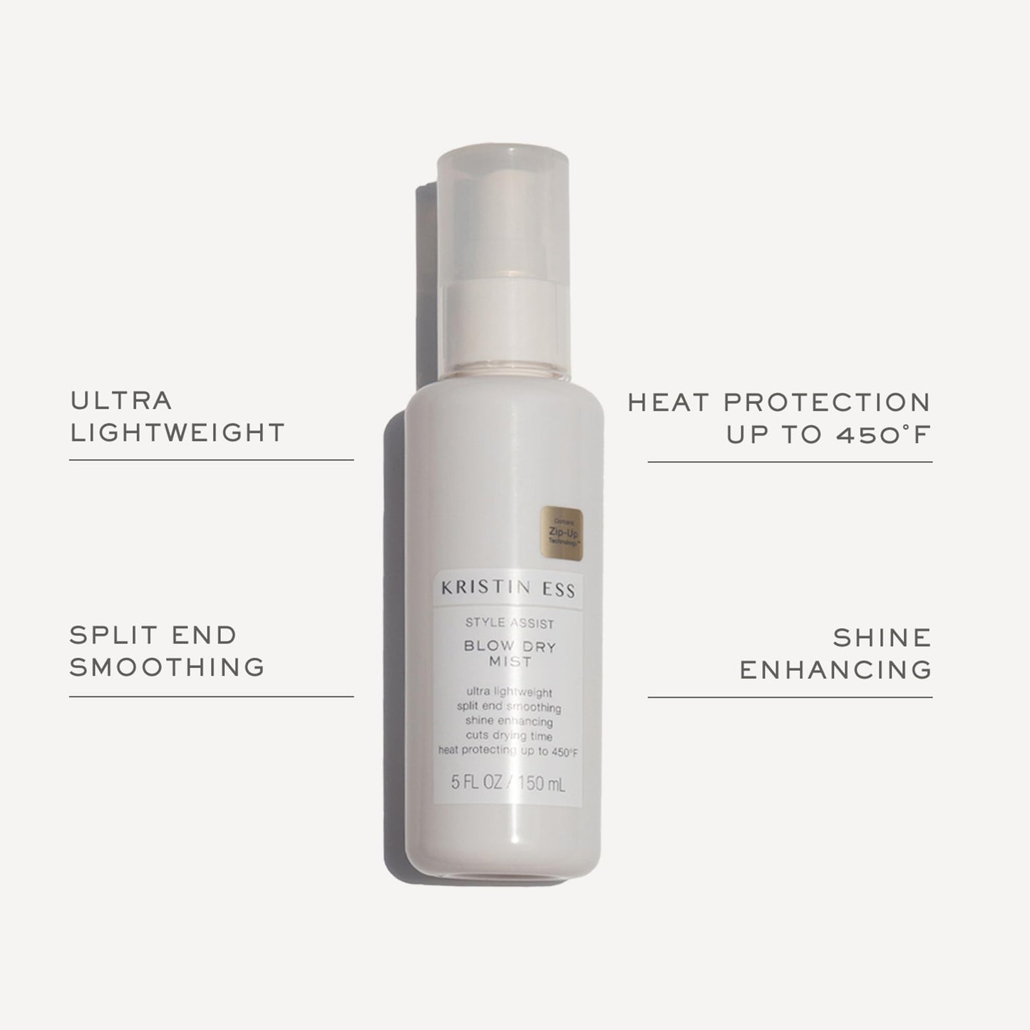 Kristin Ess Hydrating Heat Protection Spray for Hair - Blow Dry Frizz Control + Shine Enhancing -Anti Humidity Thermal Heat Protectant Spray - Repair