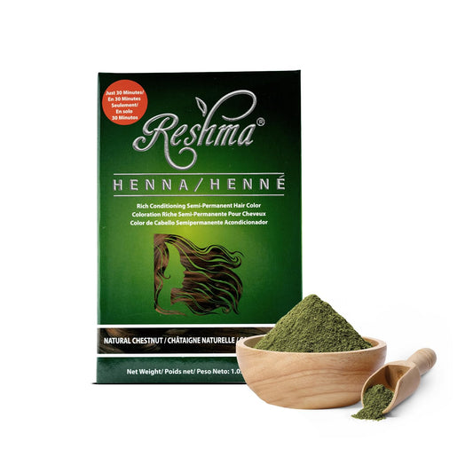 Reshma Beauty 30 Minute Henna Hair Color Infused with Plant-Based Lawsonia Inermis 100% Gray Coverage for Soft, Shiny Hair, Hair Dye-1.05 oz Pack of 1