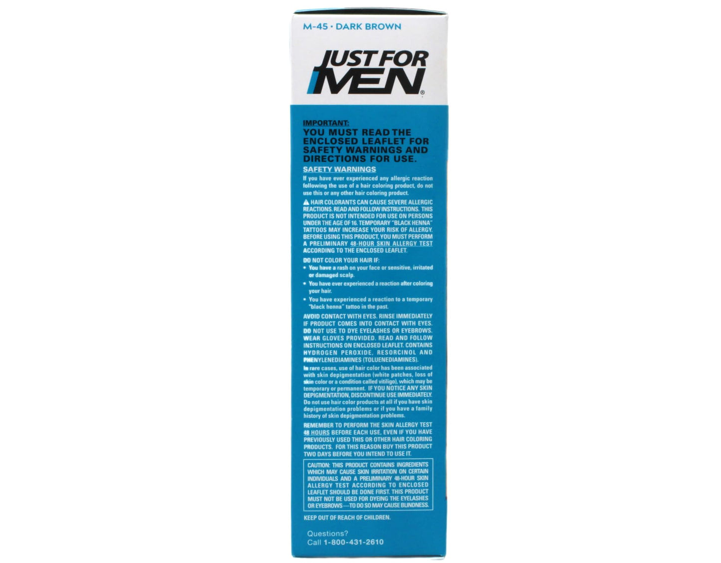 Just For Men Mustache & Beard Brush-In Color Gel M-45 Dark Brown 1 Kit