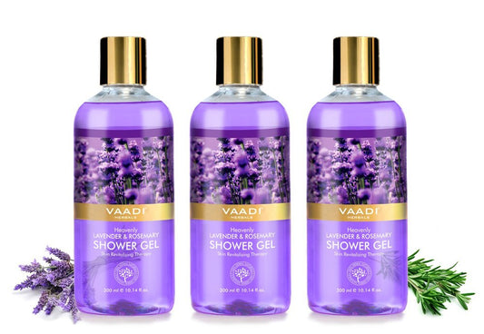 NWIL Vaadi Herbals Heavenly Shower Gel, Lavender and Rosemary, 300g (Pack of 3) Beauty & Personal Care NWIL