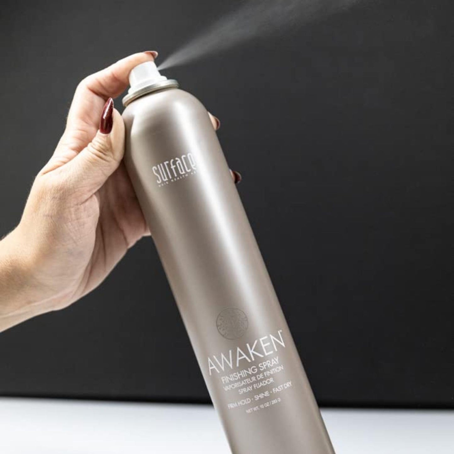 SURFACE Hair Awaken Finishing Spray, Thicken, Rejuvenate And Revitalize With A Firm Hold, Vegan And Paraben Free, 10 Fl. Oz.