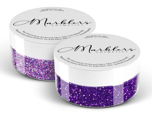 MARBLERS Twinkle Face & Body Glitter Duo [Holo Purple & Amethyst] 0.36oz (10g) | Non-Toxic | Cruelty-Free | Eyeshadow, Nail Polish, Nail Art |