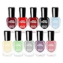 Abitzon New Nail Polish Set (10 Bottles) Non-Toxic Eco-Friendly Easy Peel Off and Quick Dry Water Based Nail Polish