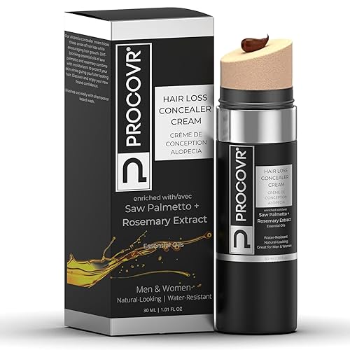 PROCOVR The ORIGINAL Thinning Hair and Hairline Concealer, Natural Hair Mascara for Balding Areas, Root Touch-Up for Thicker Appearance (Natural Brown
