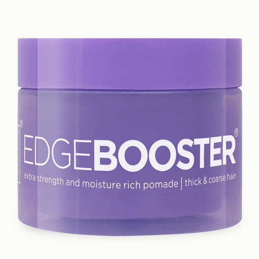 Style Factor Edge Booster Extra Strength & Moisture Rich Pomade | Strong Hold Edge Control Gel for Thick & Coarse Hair | High Shine, Non-Greasy