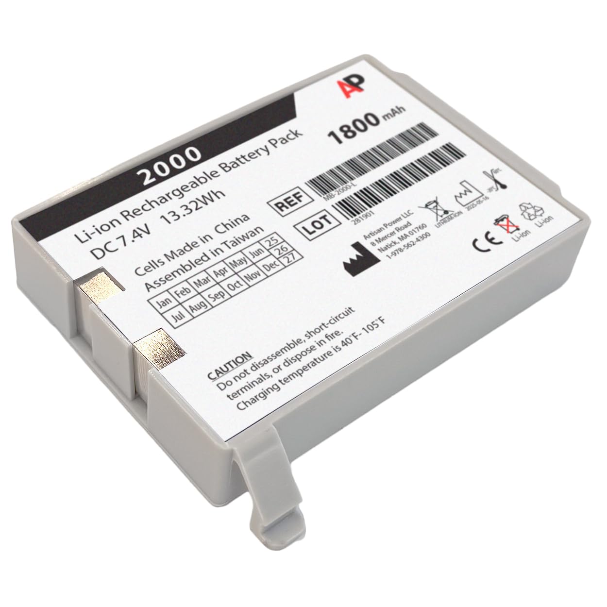 Artisan Power Replacement Battery for CME Jorgensen Labs Bodyguard 323, 545, 757, Jorvet VetPro 2000 Infusion Pumps - Replaces OEM Battery 130-050XA Beauty and Personal Care Artisan Power