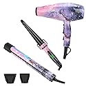 3 in 1 1875W Hair Dryer Straightening Curling Iron, PARWIN PRO BEAUTY Hair Styling Set, Ion Hair Dryer, Flat Iron Hair Straightener, Cone Curling