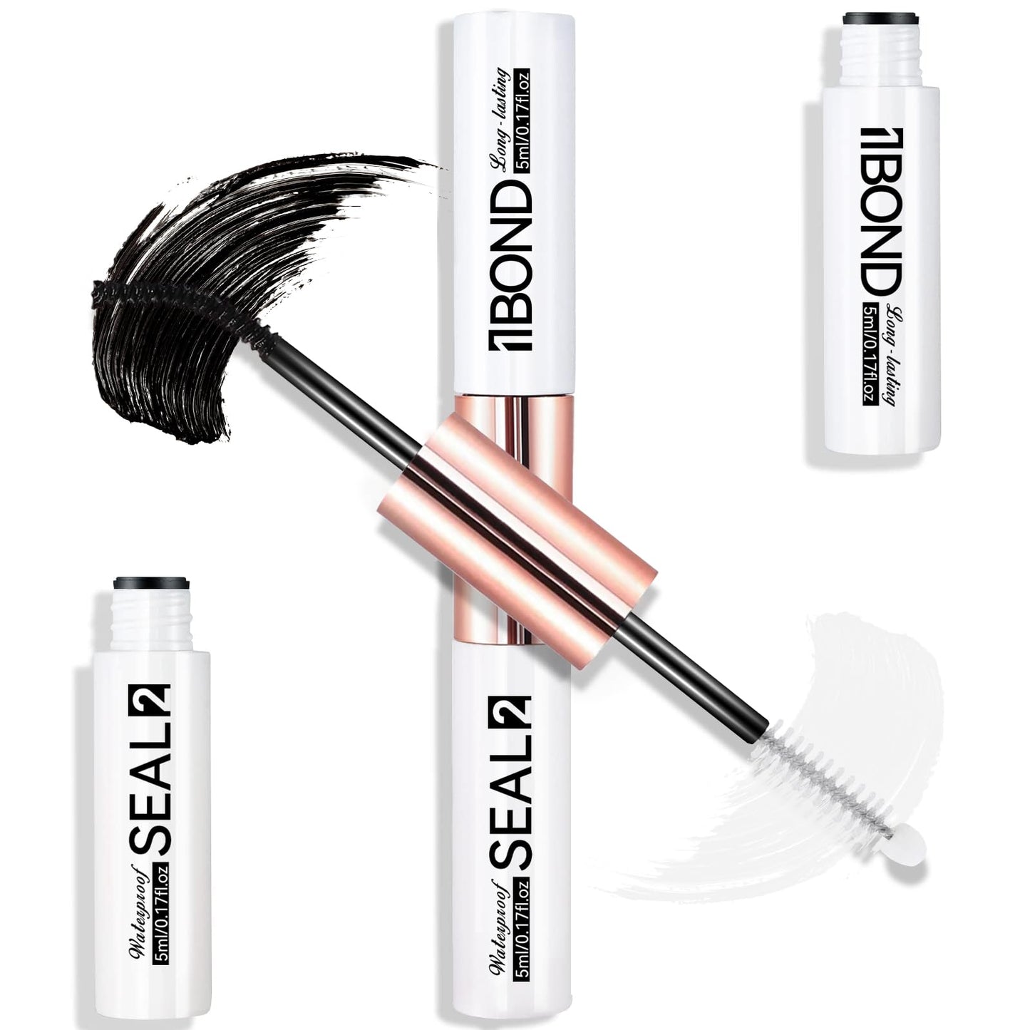 Miuffue Eyelash Glue, Lash Bond and Seal, Latex-Free Lash Glue for Sensitive Eyes, Strong Hold Eyelash Cluster Adhesive for 48 Hours Beauty and Personal Care Miuffue Default Title