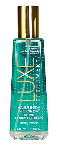Luxe Perfumery Hair and Body Perfume Mist, Berry Tease, 236 ml (Pack of 1)