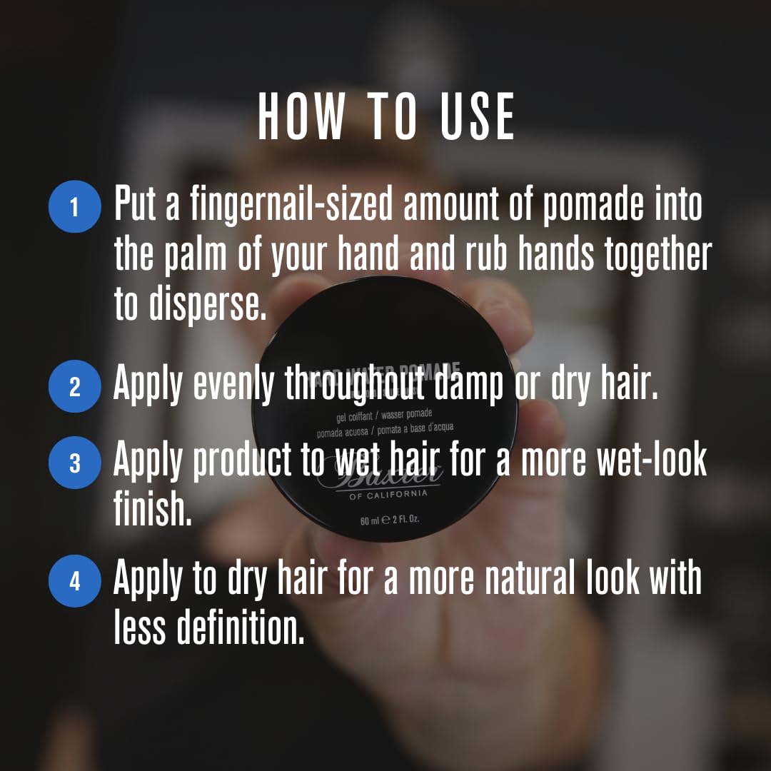 Baxter of California Hard Water Pomade for Men | Shine Finish | Firm Hold | Hair Pomade | 2 fl. oz.