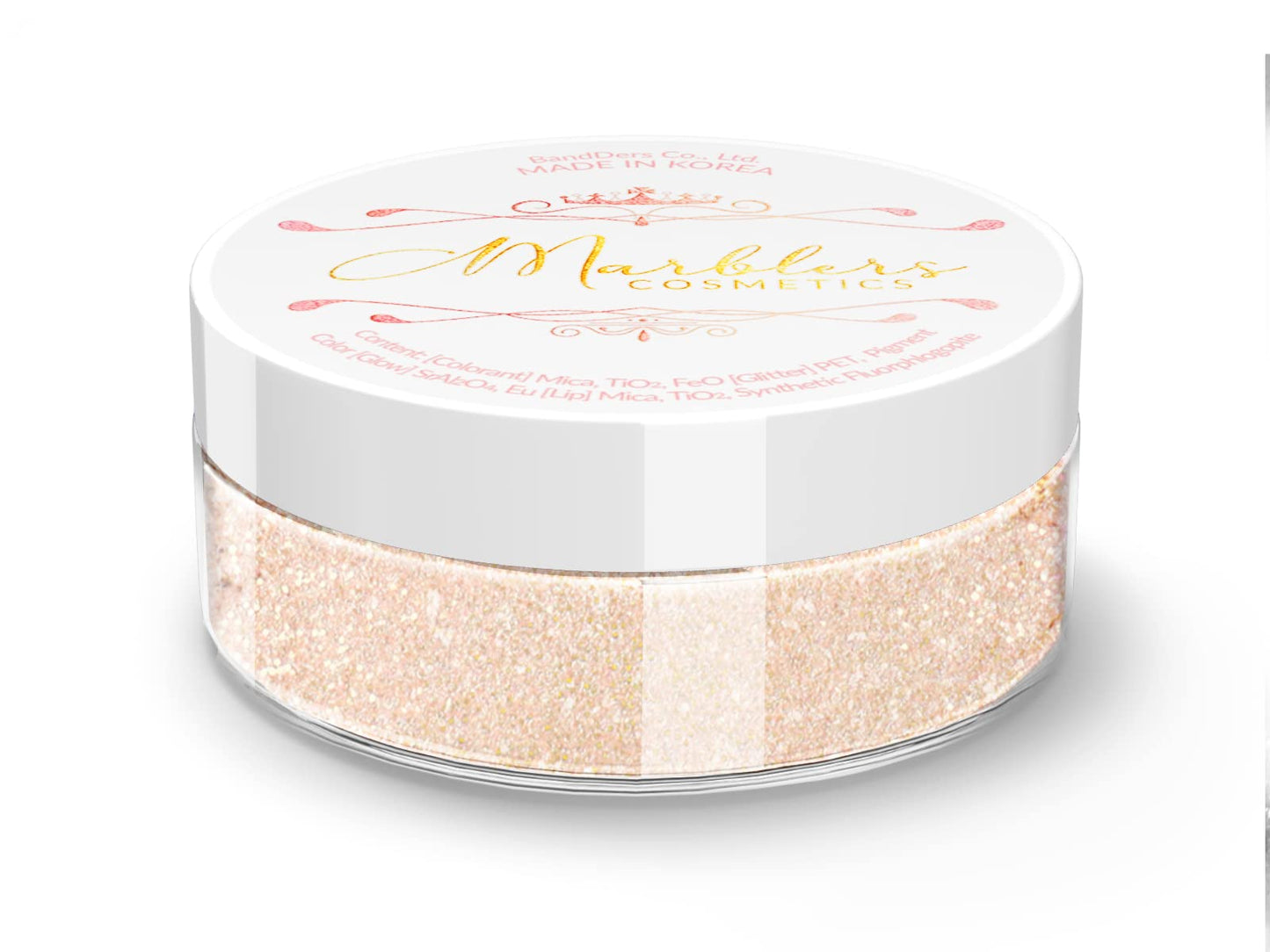 MARBLERS Glitter Mica Powder [Peach Dream] 0.14oz (4g) | Glitter Mica | Highly Pigmented | Non-Toxic, Vegan, Cruelty-Free | Eyeshadow, Body Butter
