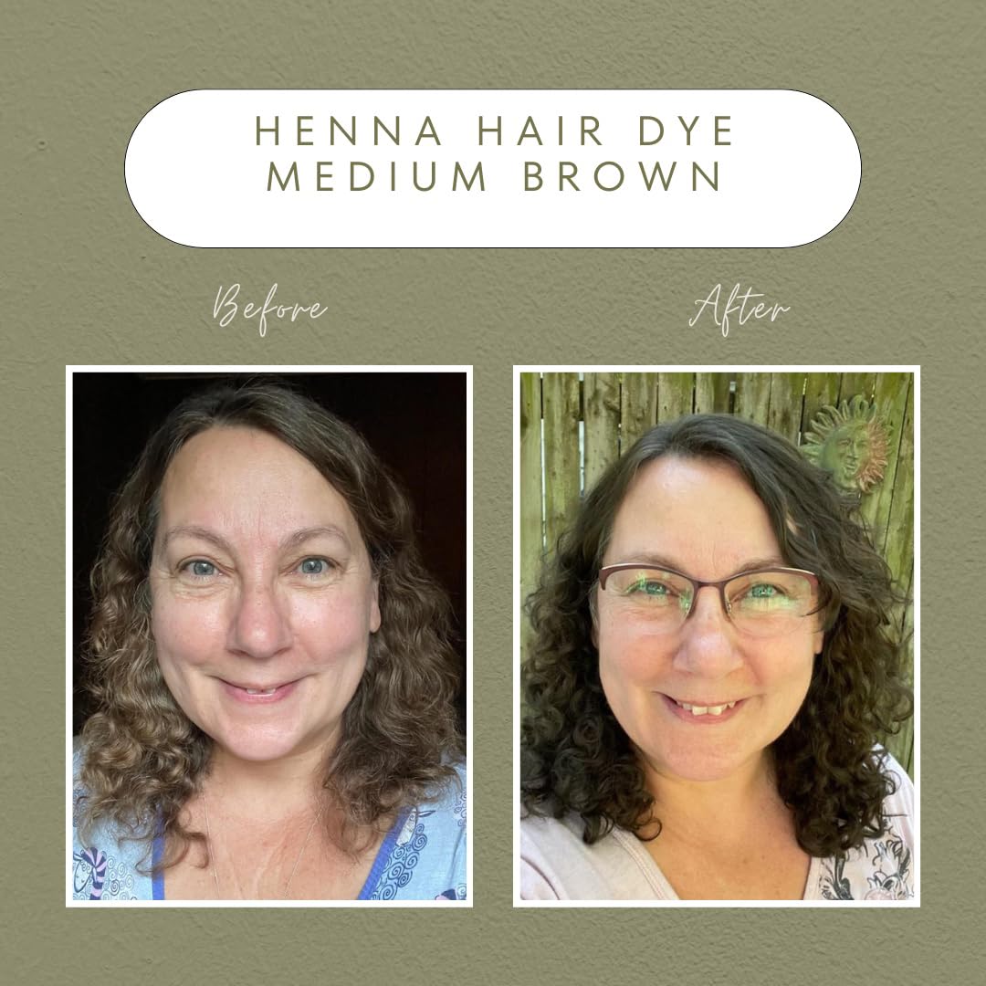 3 Packs Of Medium Brown Henna Hair & Beard Color/Dye 100 Grams - Natural Hair Color, Plant-based Hair Dye - The Henna Guys