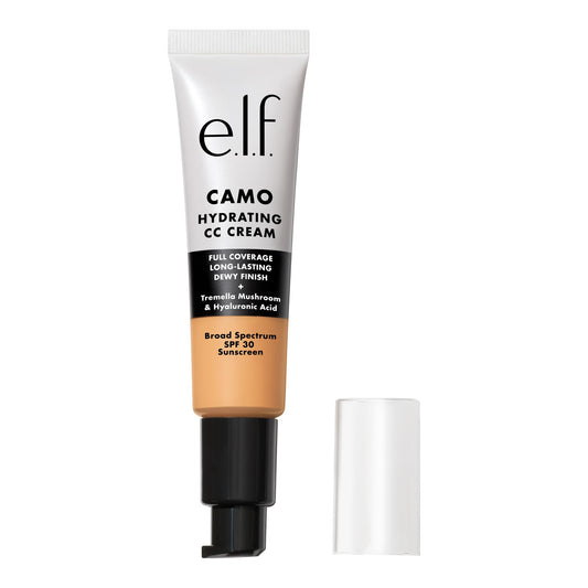 e.l.f. Hydrating Camo CC Cream, SPF 30, Color Correcting Full Coverage Foundation For A Dewy Finish, Vegan & Cruelty-Free, Medium 310 C