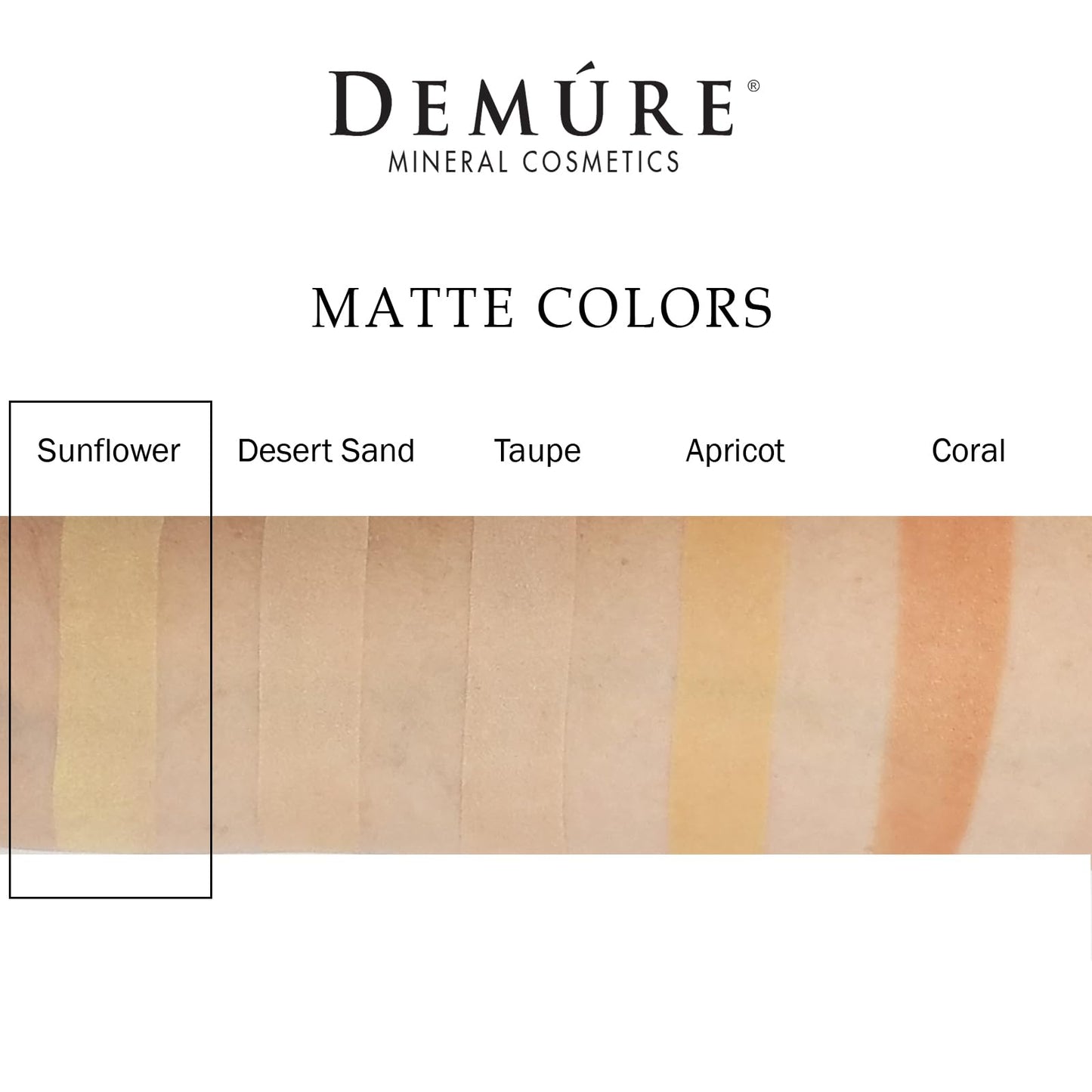 Demure Mineral Make Up (Sunflower) Eye Shadow, Matte Eyeshadow, Loose Powder, Eye Makeup, Professional Makeup