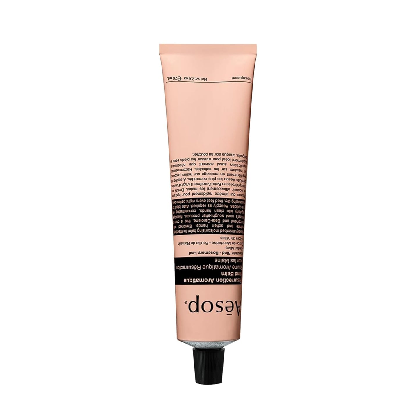 Aesop Resurrection Aromatique Travel Size Hand Balm | Lotion with Sweet Almond and Macadamia Nut to Nourish Dry Hands | 2.4 oz / 75mL