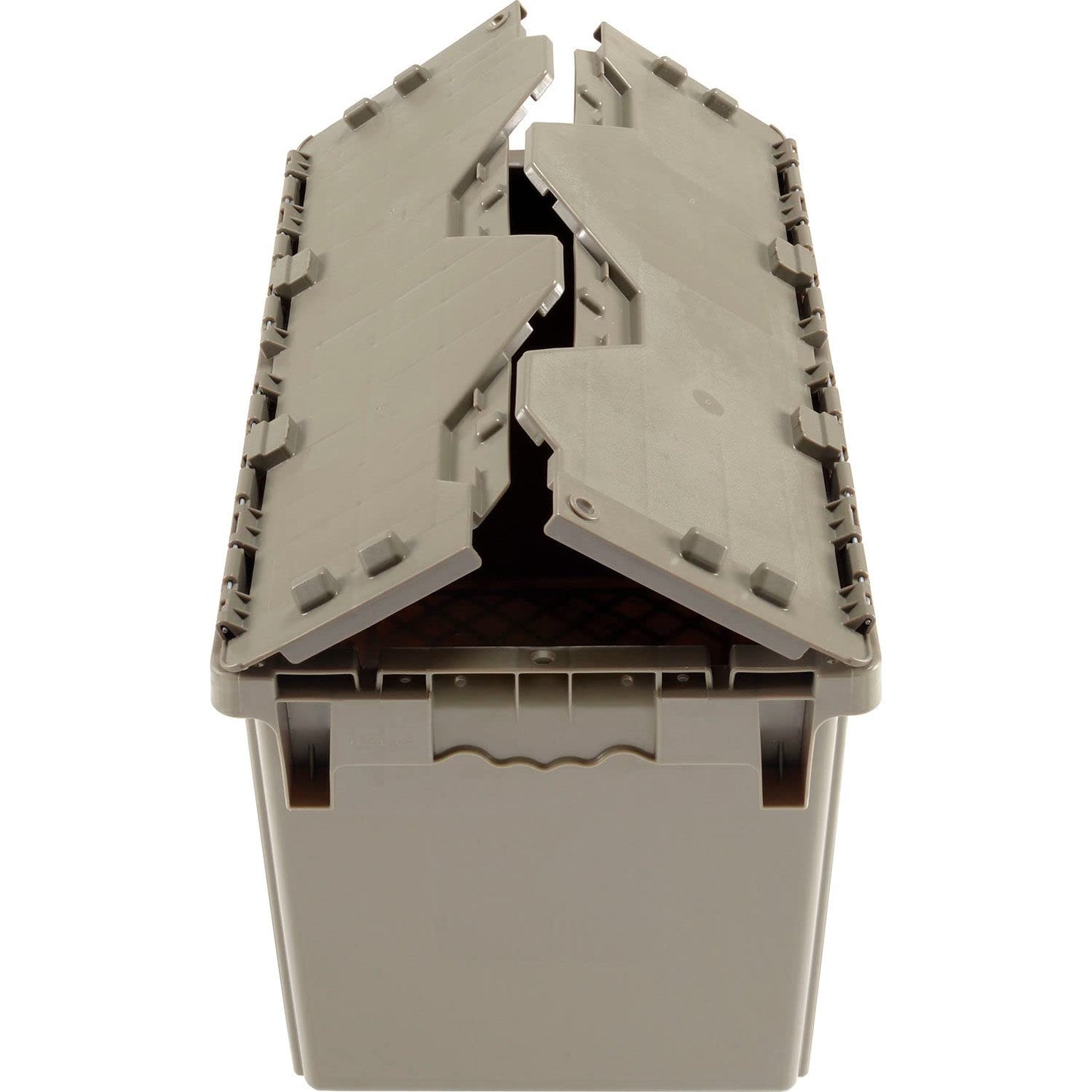Distribution Container With Hinged Lid 22-3/8x13x13 Gray