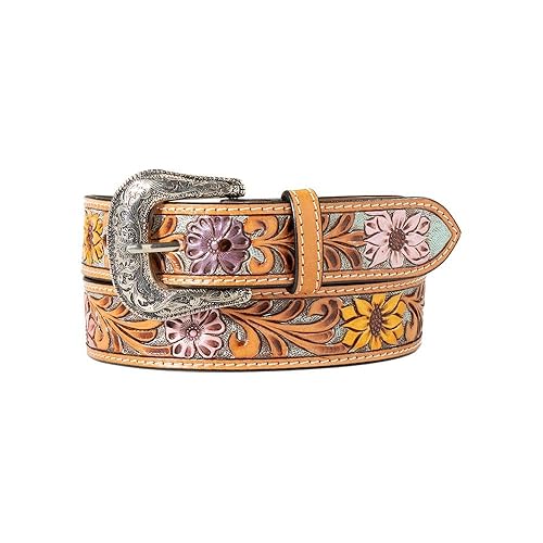 ARIAT Women's Western Sunflower and Daisy Belt, Multicolored, X-Large