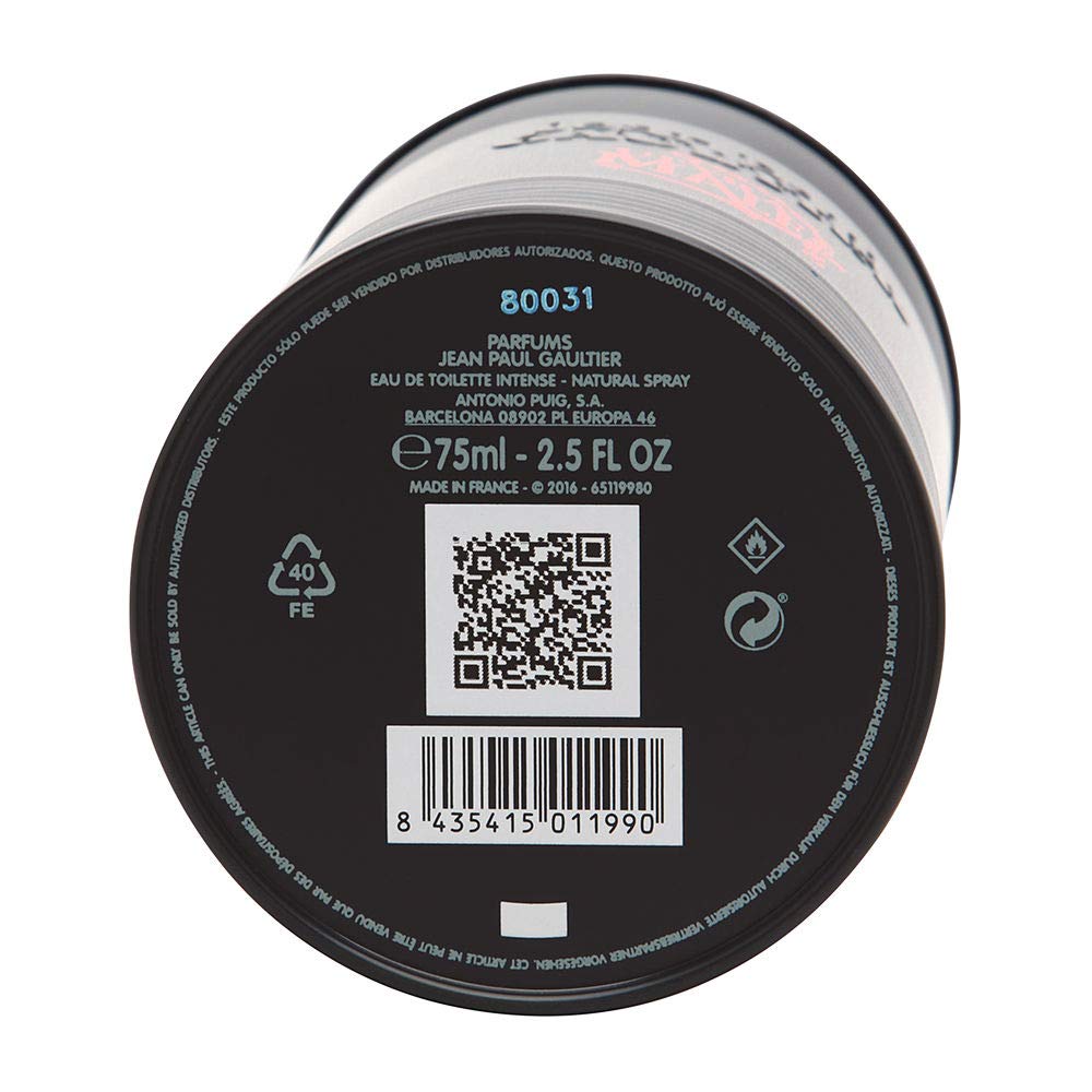 Jean Paul Gaultier Ultra Male for Men Intense Spray, Eau de Toilette, 2.5 Ounce