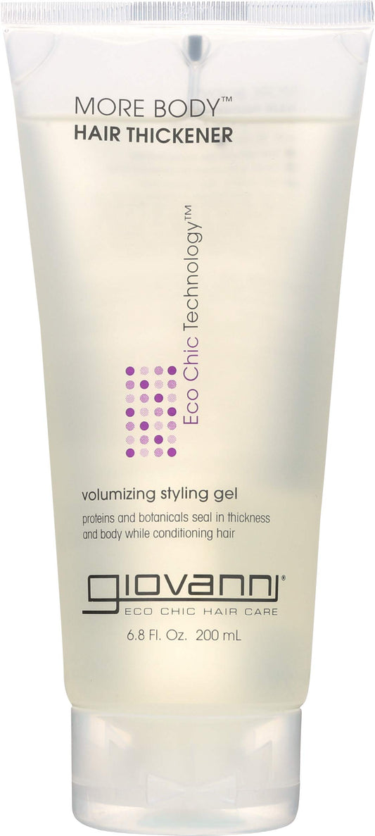 GIOVANNI COSMETICS More Body Hair Thickener Volumizing Styling GEL - More Body And Thickness Exactly Where You Need It And Want It (6.8 Ounce/200