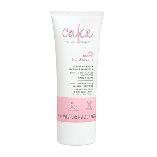 Cake Beauty Velveteen Hand Cream, Milk Made - Soothing, Lightweight Hand Cream - Oat Extract Concentrate, Marshmallow Root Extract & Shea Butter