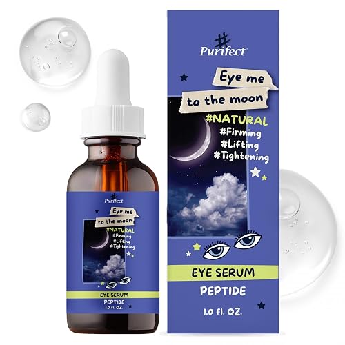 Purifect Eye Me to the Moon Serum for Women & Men - Peptide Under Eye Serum Treatment with Vitamin E, Anti Aging Support, Firming & Lifting