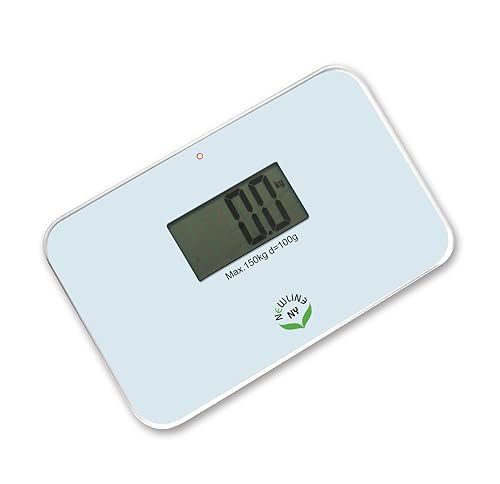 NewlineNY Auto Step On Super Mini Travel Bathroom Scale, 5.25" x 8.5" SBB0638SM: White